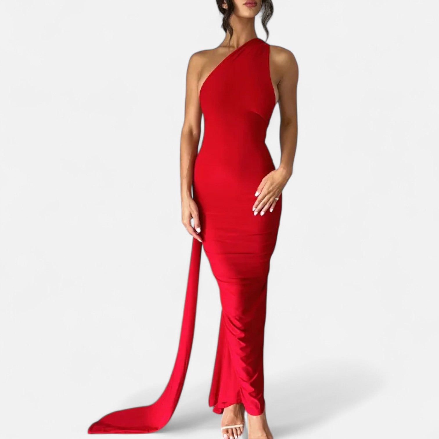 Diane - Women's Maxi Dress with a-Schulter-Halterneck