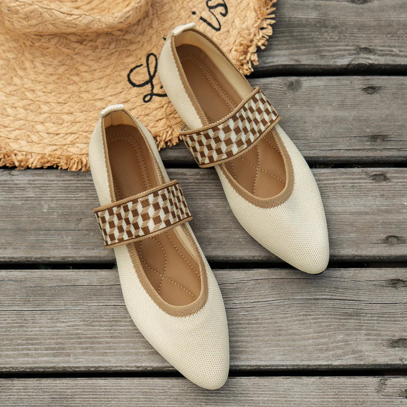 Mia - Women's Spring Ballerinas with Strap in Freizeitstil