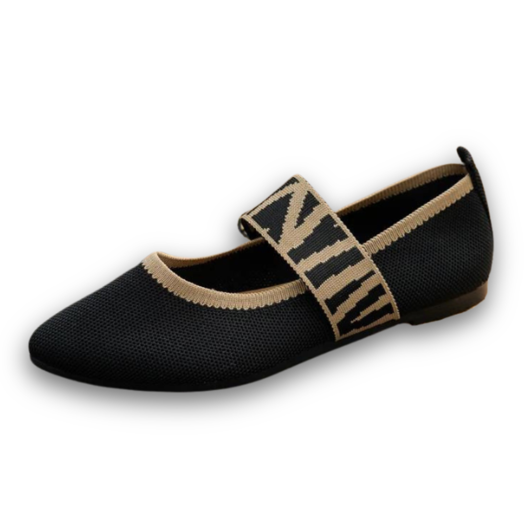 Mia - Women's Spring Ballerinas with Strap in Freizeitstil