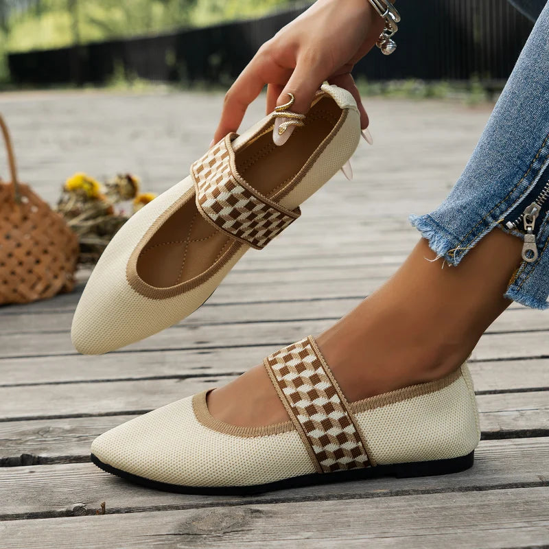 Mia - Women's Spring Ballerinas with Strap in Freizeitstil