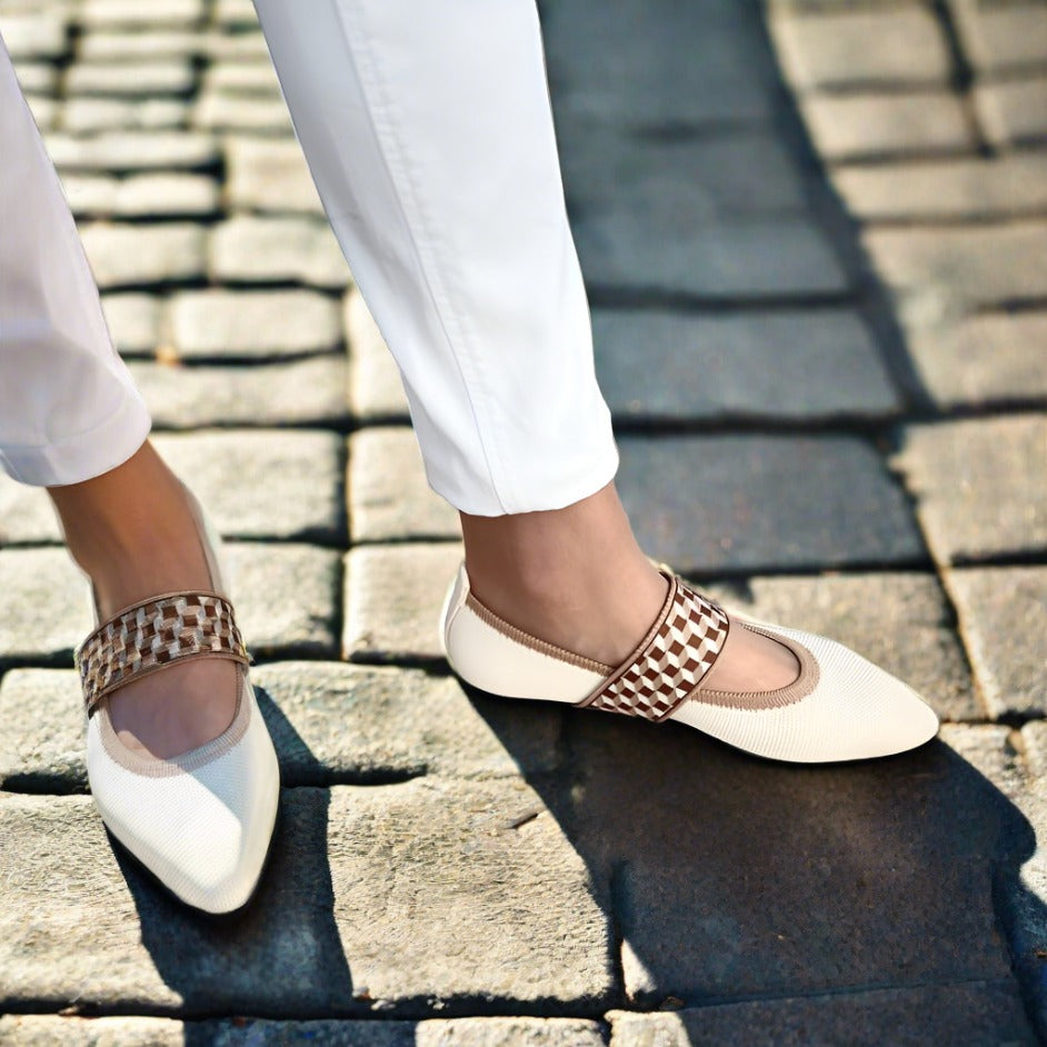 Mia - Women's Spring Ballerinas with Strap in Freizeitstil