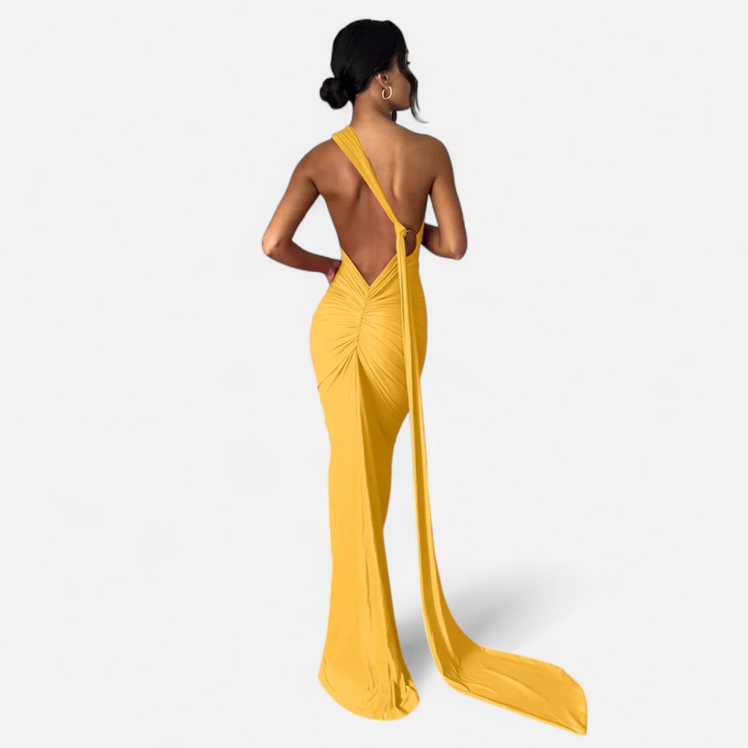 Diane - Women's Maxi Dress with a-Schulter-Halterneck