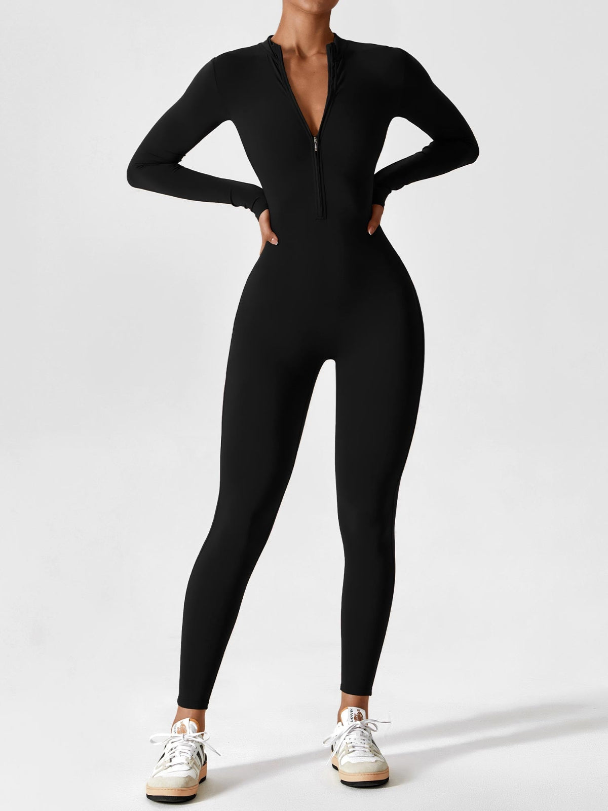 Lucy - Women's Spring Stretch Zip-Up Jumpsuit