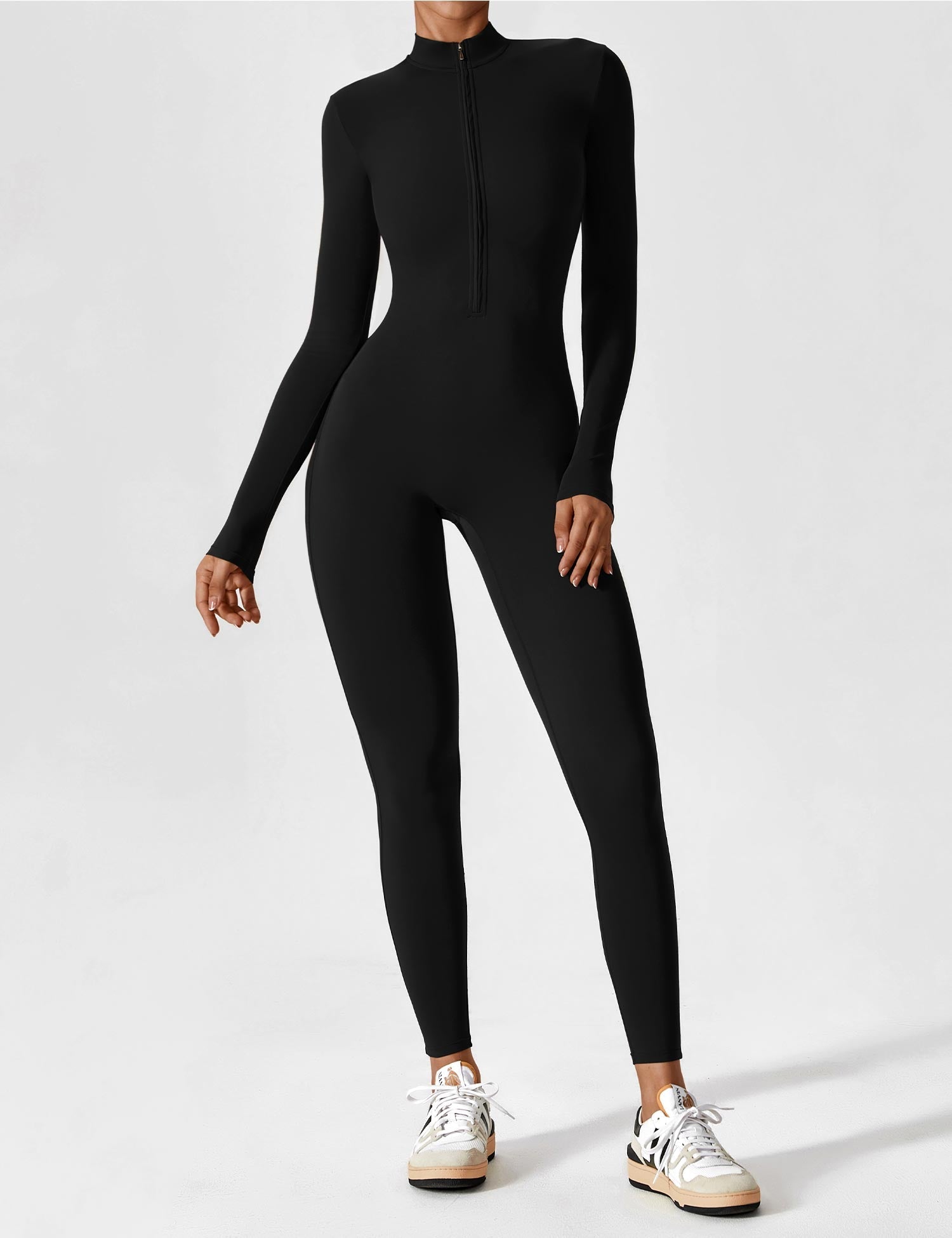 Lucy - Women's Spring Stretch Zip-Up Jumpsuit