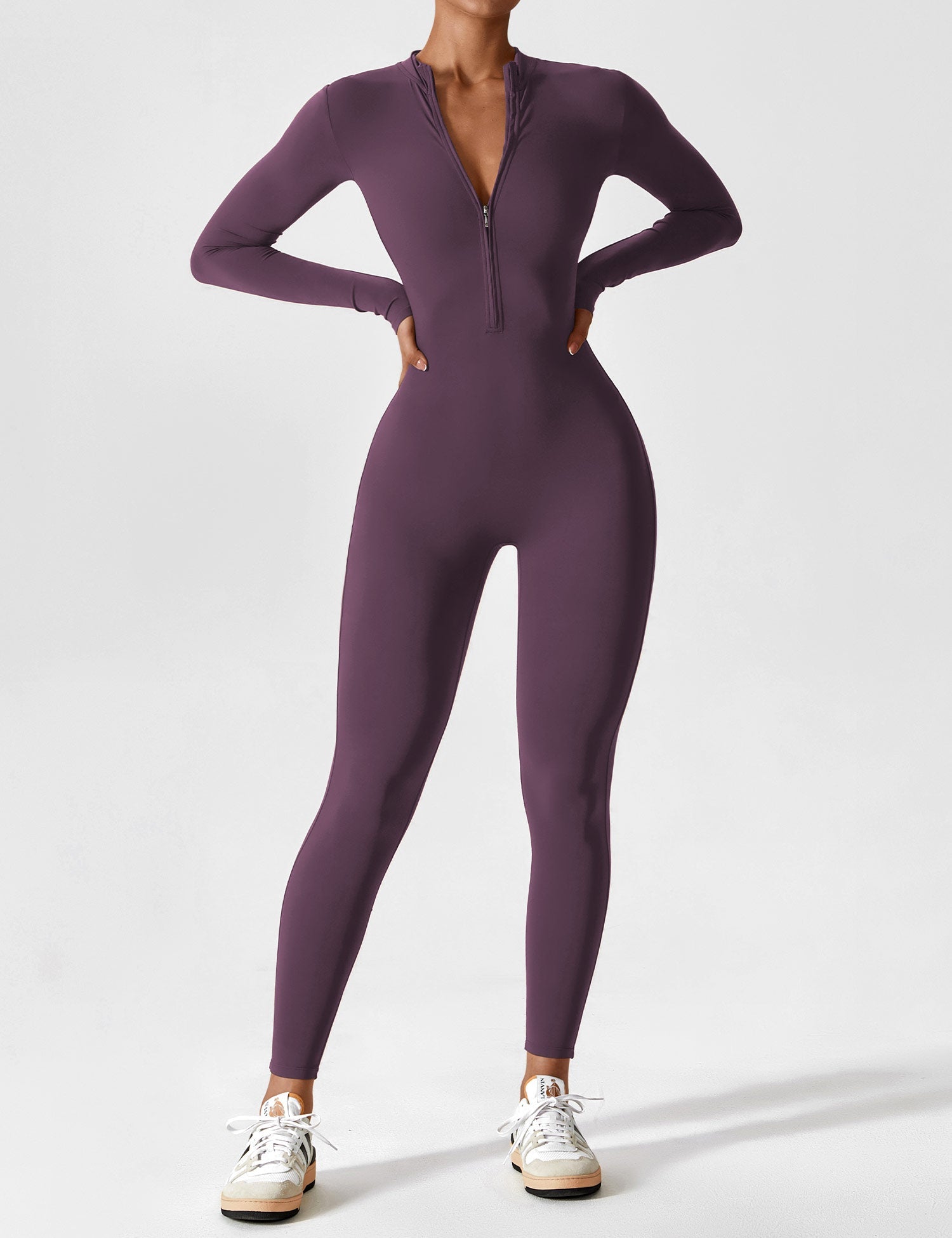 Lucy - Women's Spring Stretch Zip-Up Jumpsuit