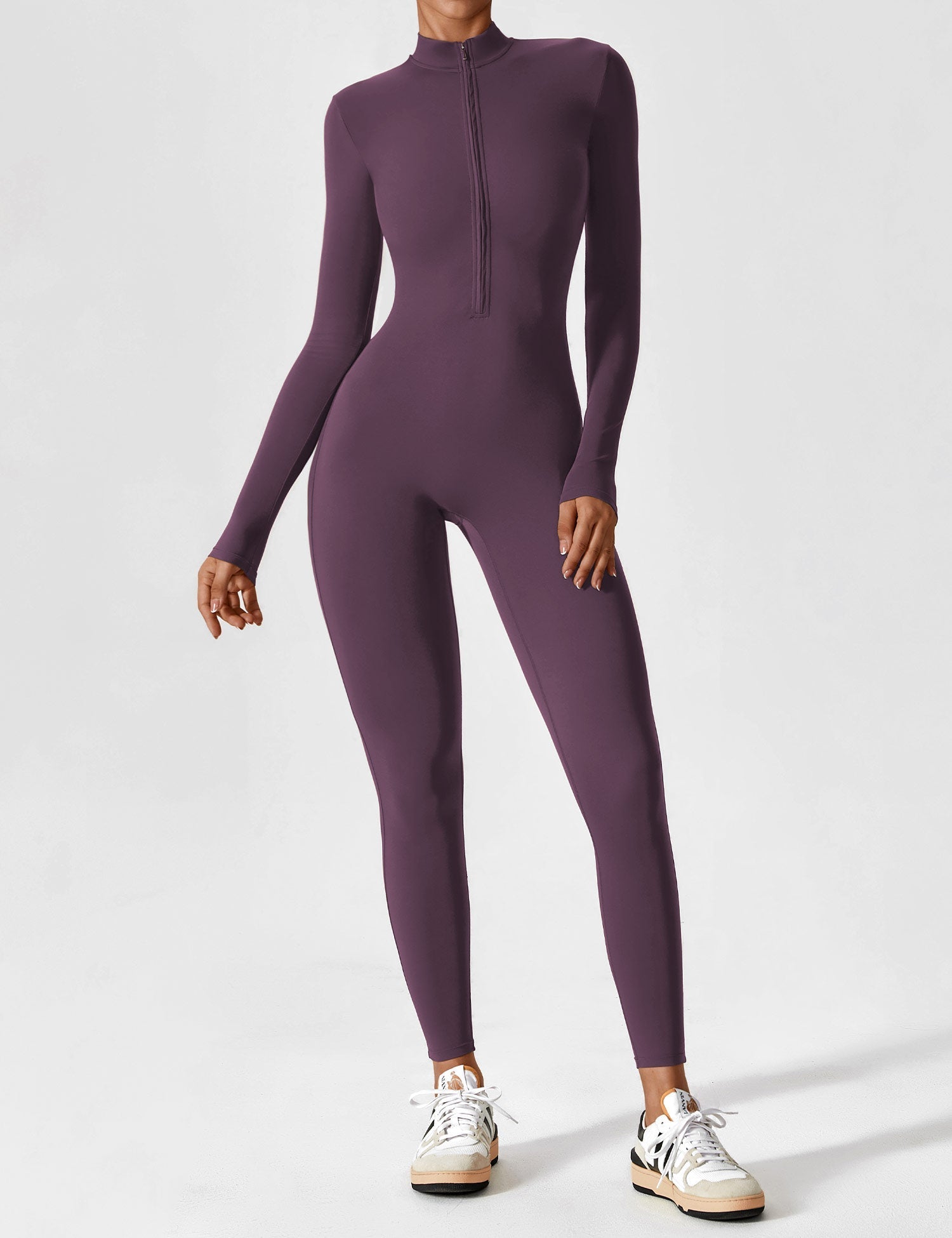 Lucy - Women's Spring Stretch Zip-Up Jumpsuit