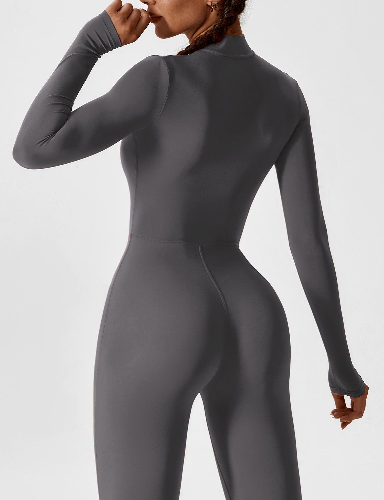 Lucy - Women's Spring Stretch Zip-Up Jumpsuit