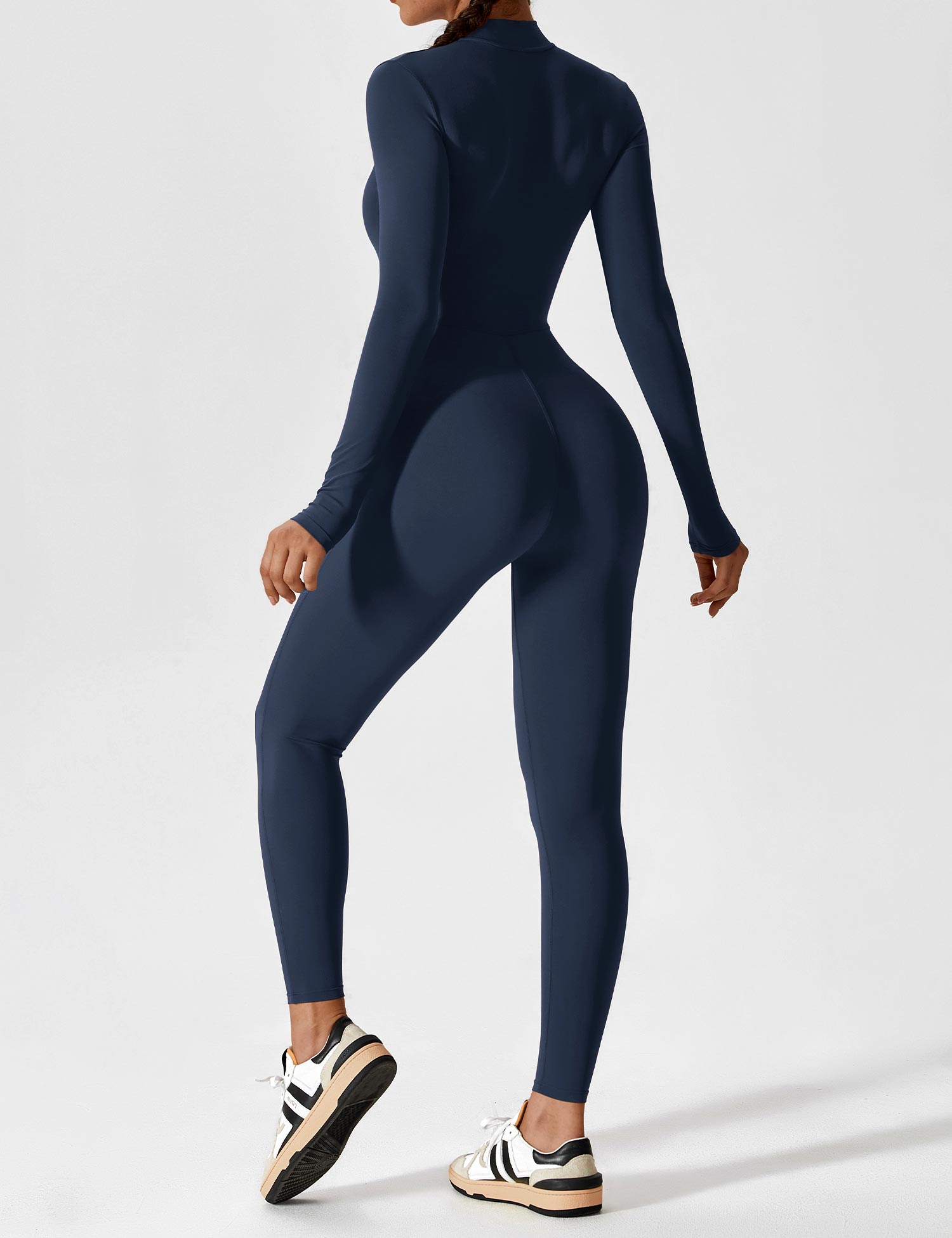 Lucy - Women's Spring Stretch Zip-Up Jumpsuit