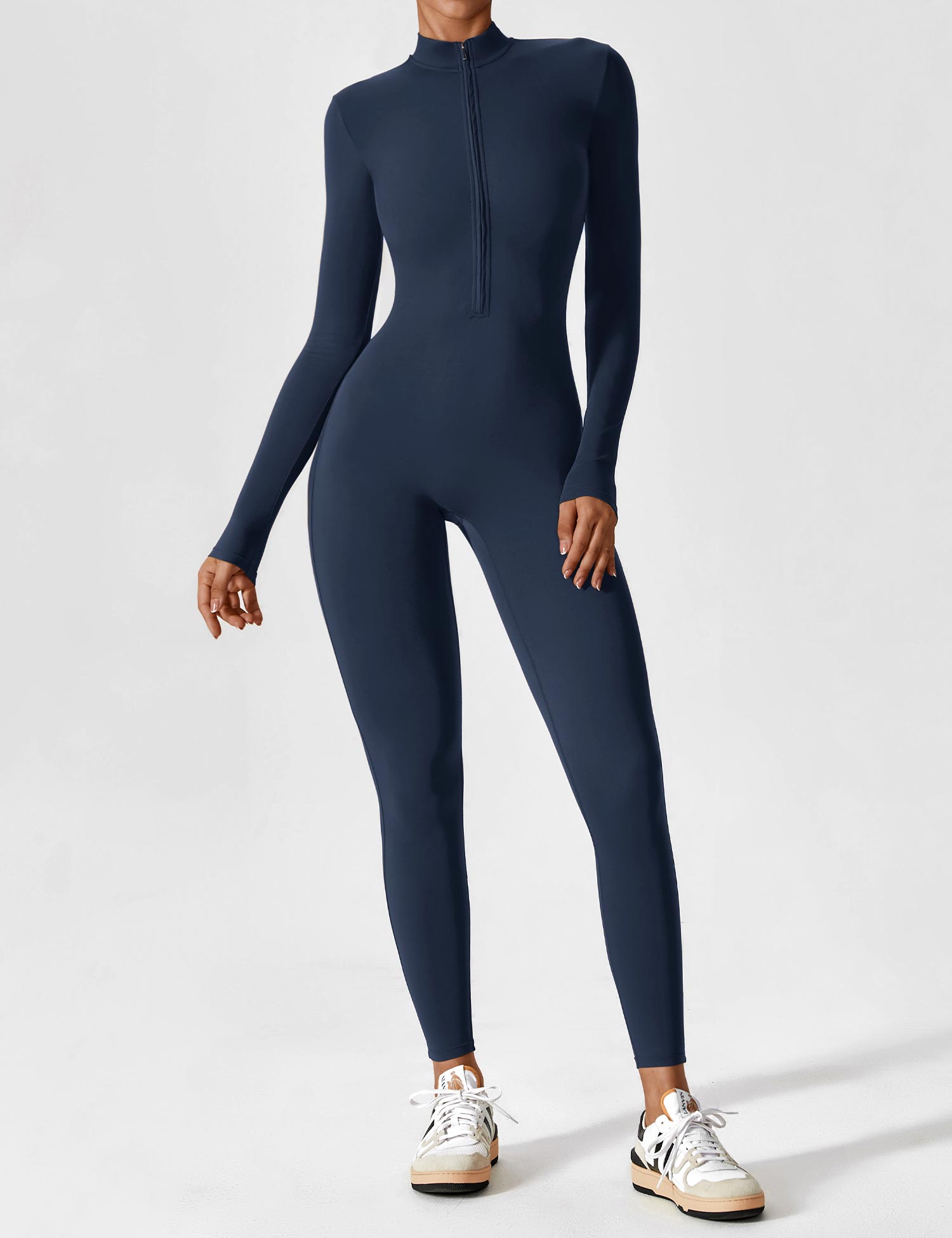 Lucy - Women's Spring Stretch Zip-Up Jumpsuit