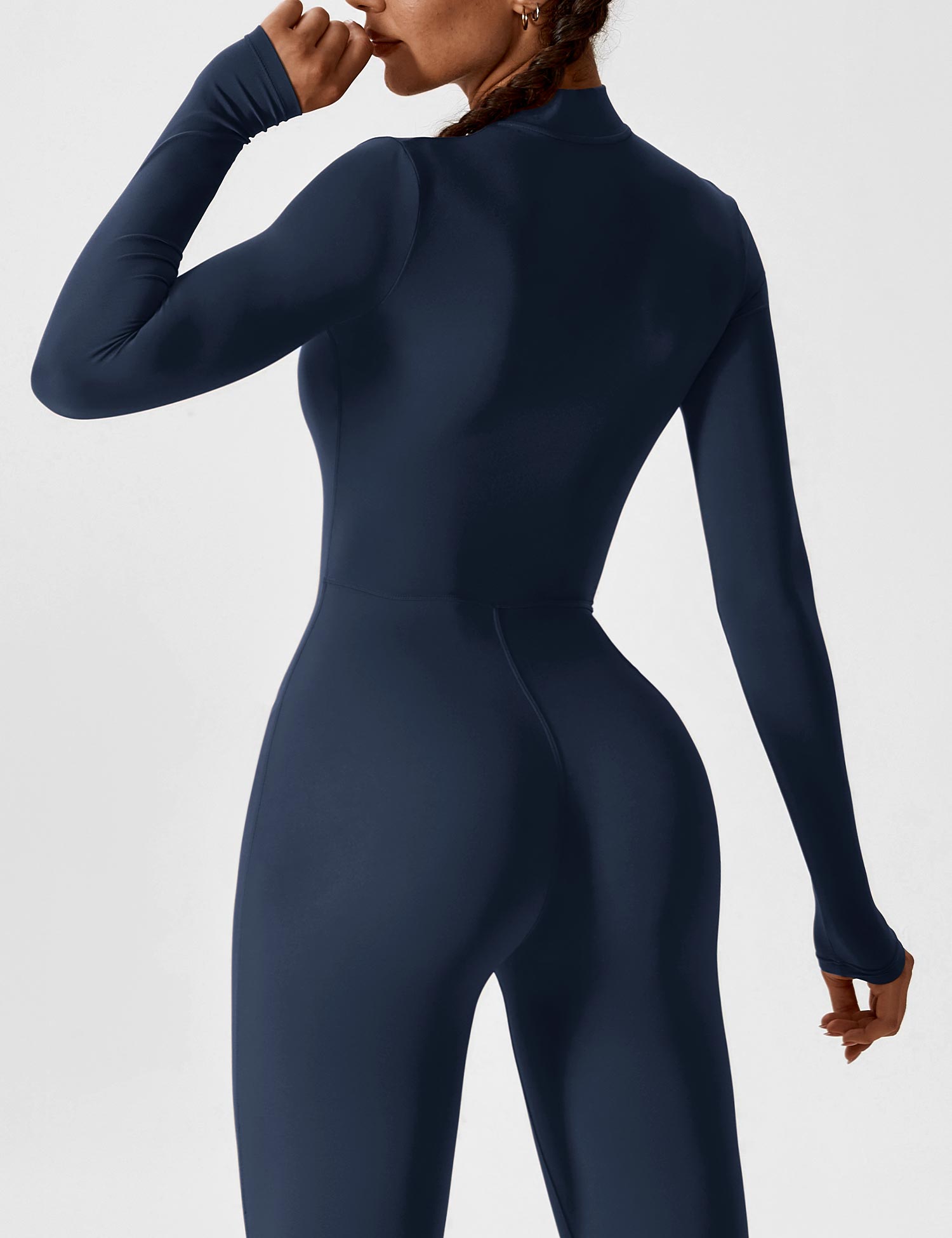 Lucy - Women's Spring Stretch Zip-Up Jumpsuit