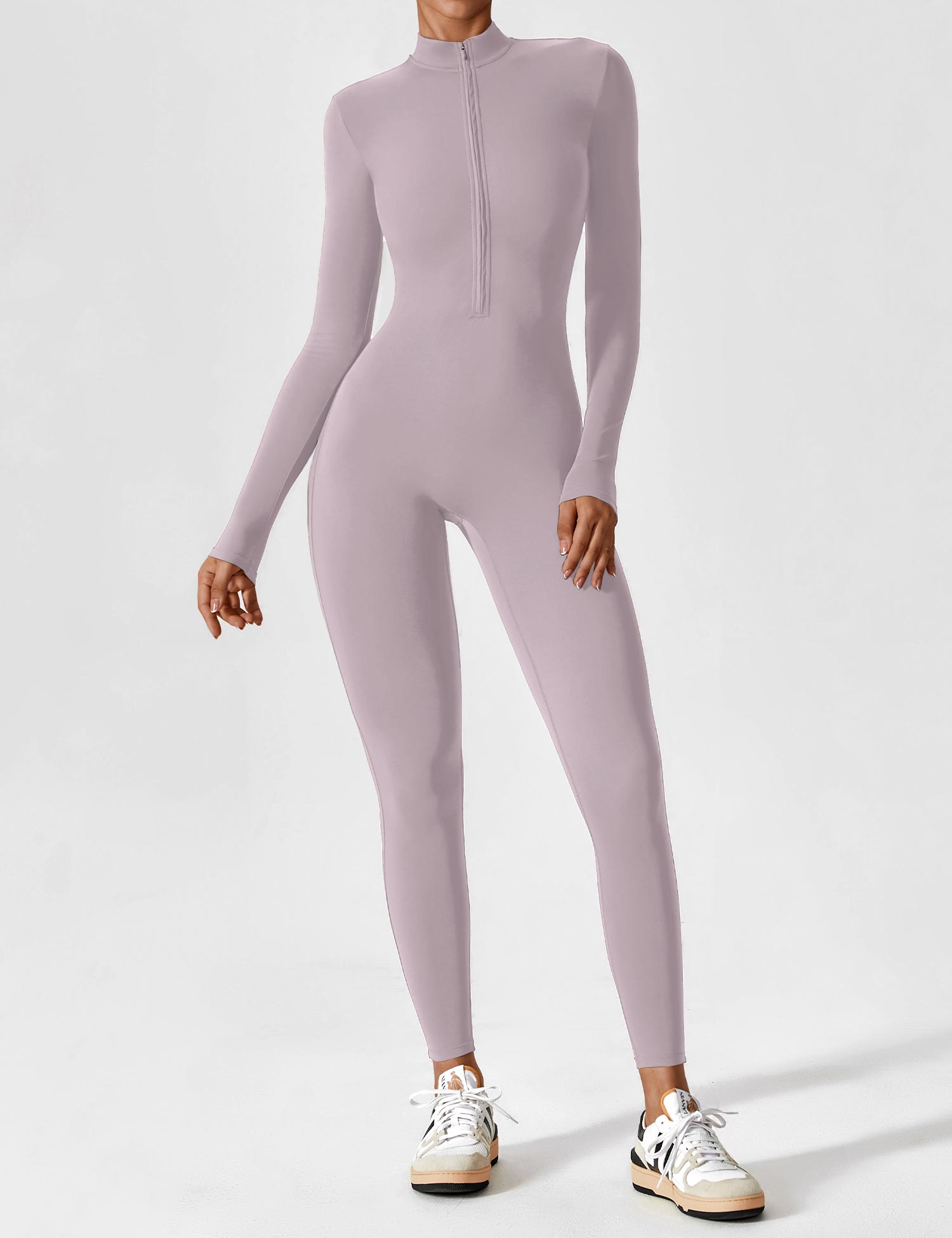 Lucy - Women's Spring Stretch Zip-Up Jumpsuit