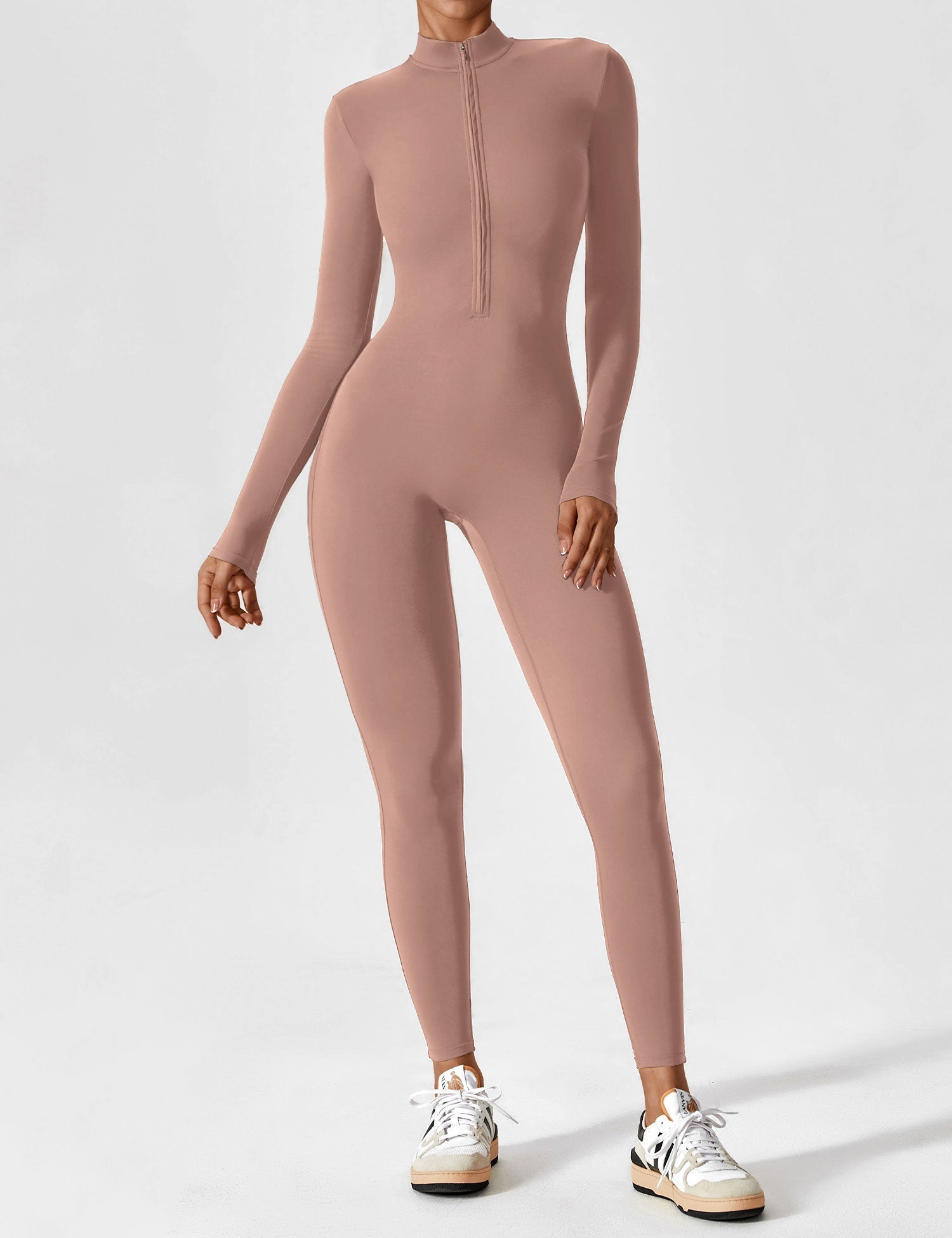 Lucy - Women's Spring Stretch Zip-Up Jumpsuit