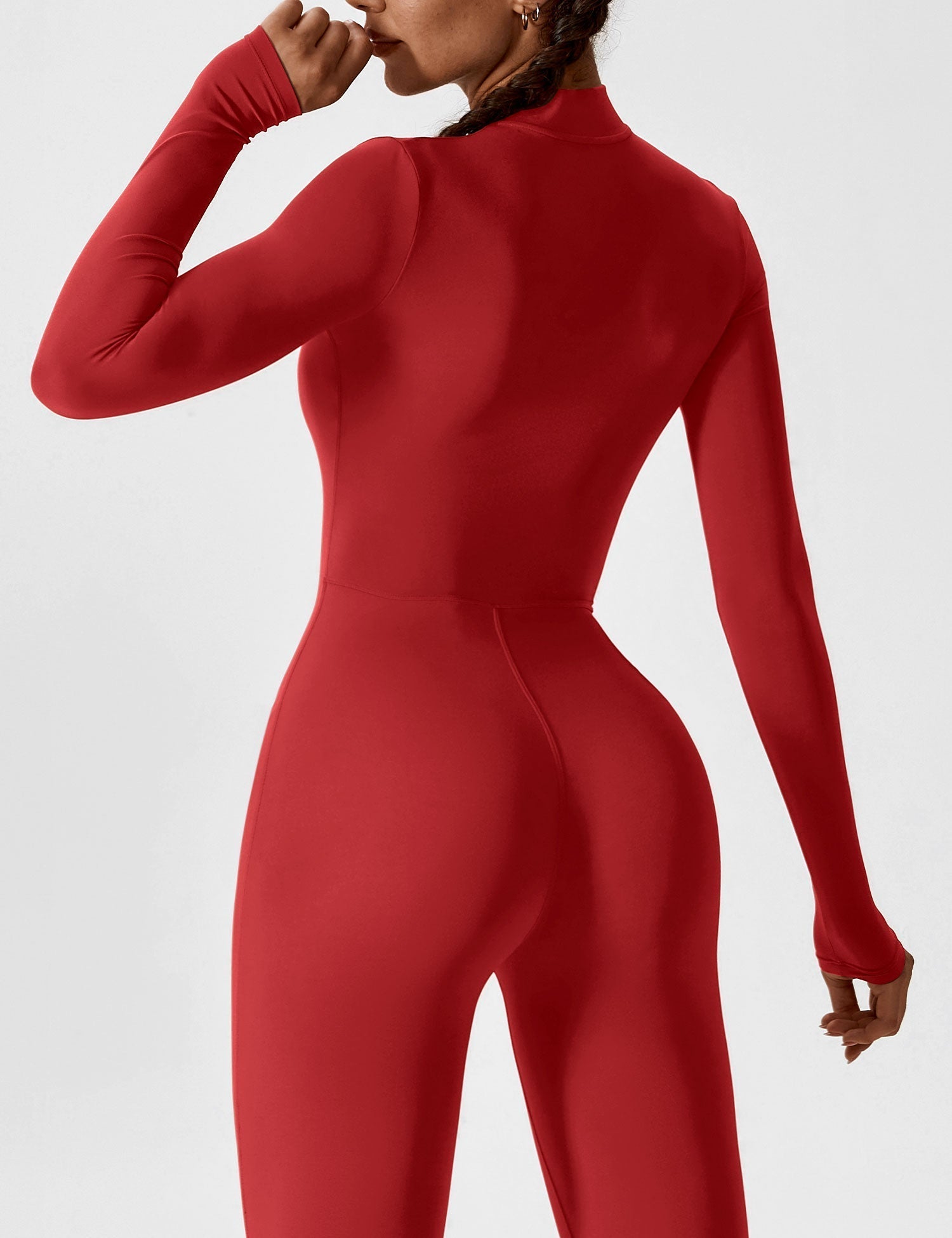 Lucy - Women's Spring Stretch Zip-Up Jumpsuit