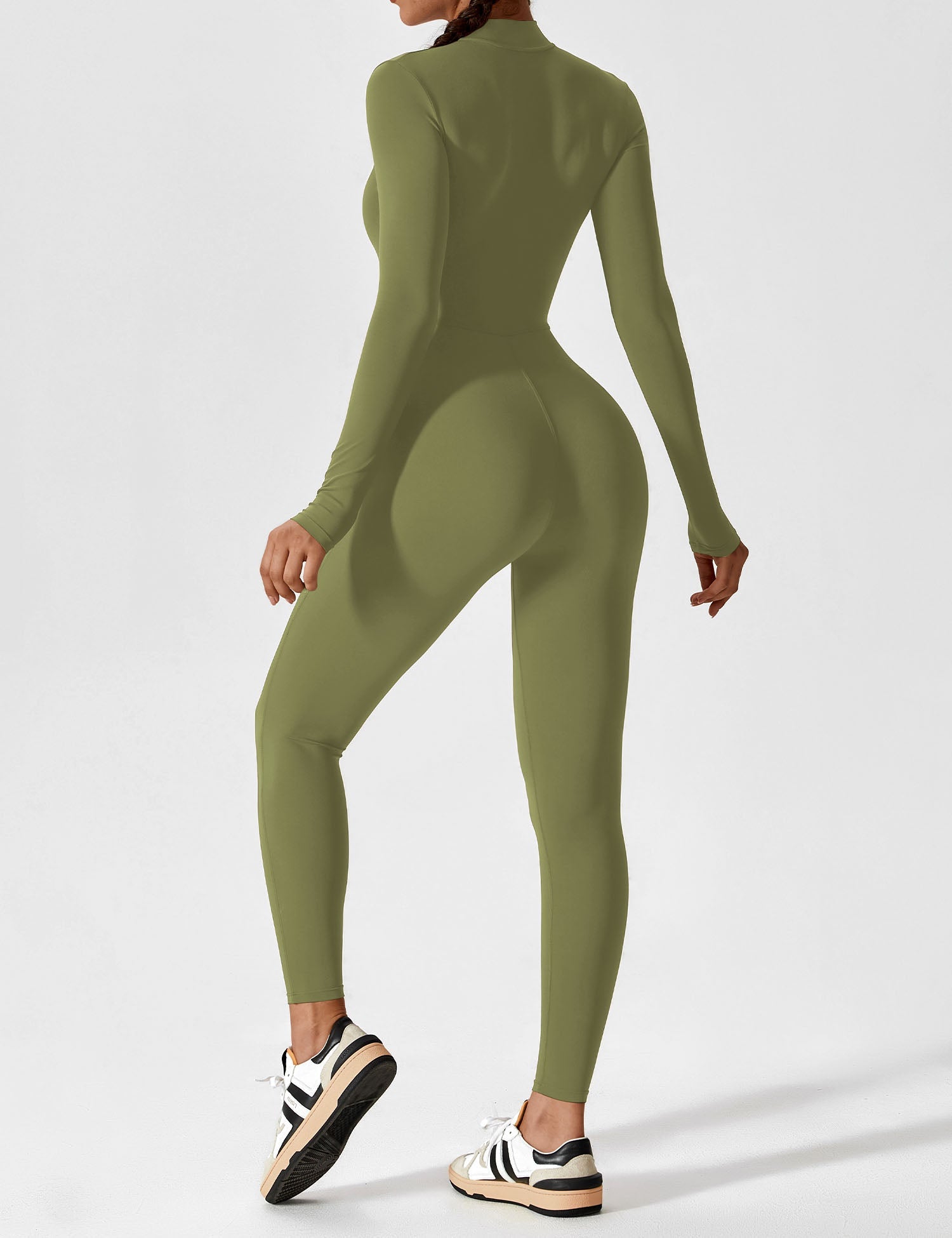 Lucy - Women's Spring Stretch Zip-Up Jumpsuit
